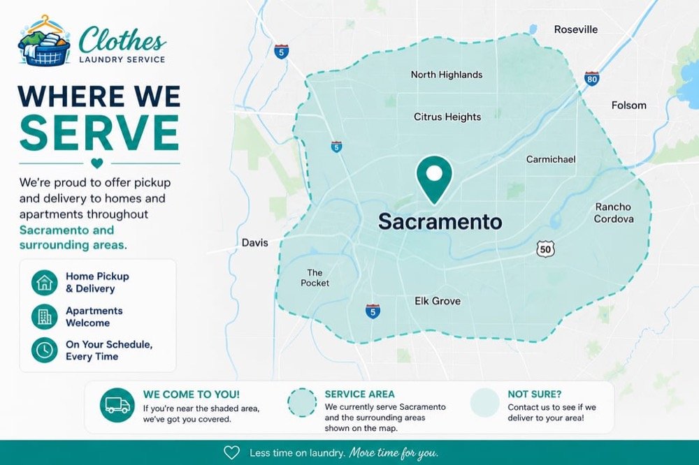 Sacramento service area map